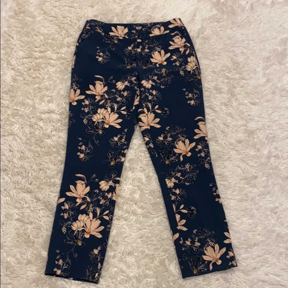 Cynthia Rowley Floral Ankle Pants NEW size 4